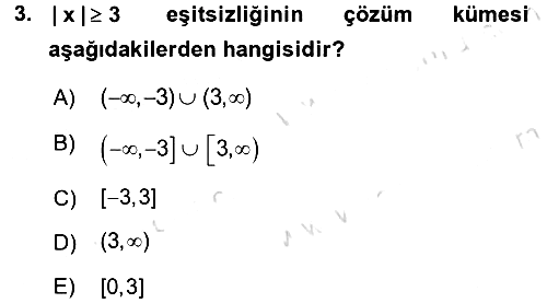 Okulöncesinde Matematik Eğitimi 2016-2017 Ara Sınav - 3. soru