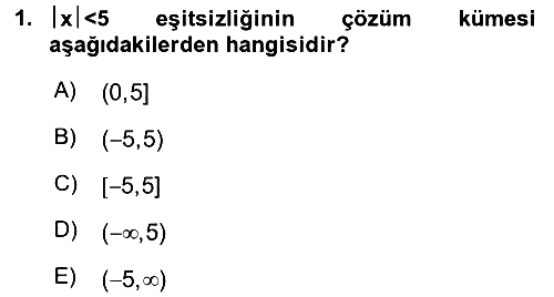Okulöncesinde Matematik Eğitimi 2017-2018 Ara Sınav - 1. soru