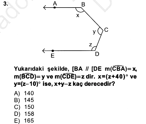 Okulöncesinde Matematik Eğitimi 2014-2015 Dönem Sonu Sınavı - 3. soru