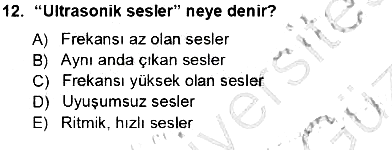 Okulöncesinde Müzik Eğitimi 1 2012-2013 Ara Sınav - 12. soru