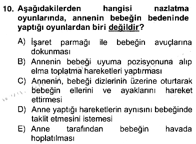Okulöncesinde Müzik Eğitimi 2 2012-2013 Ara Sınav - 10. soru