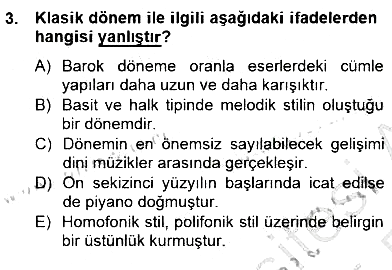 Okulöncesinde Müzik Eğitimi 2 2014-2015 Ara Sınav - 3. soru