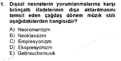 Okulöncesinde Müzik Eğitimi 2 2012-2013 Dönem Sonu Sınavı - 1. soru