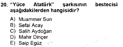 Okulöncesinde Müzik Eğitimi 2 2012-2013 Dönem Sonu Sınavı - 20. soru
