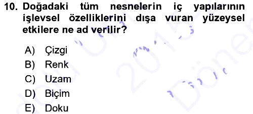 Okulöncesinde Yaratıcılık 2015-2016 Dönem Sonu Sınavı - 10. soru