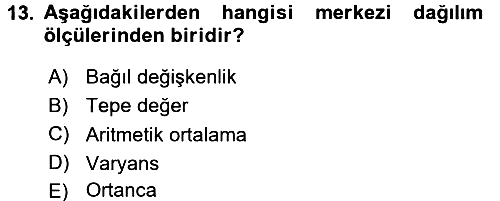 Ölçme Ve Değerlendirme 2016-2017 3 Ders Sınavı - 13. soru