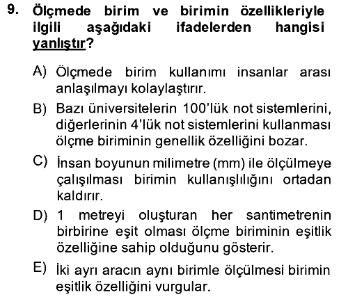 Ölçme Ve Değerlendirme 2014-2015 Ara Sınav - 9. soru