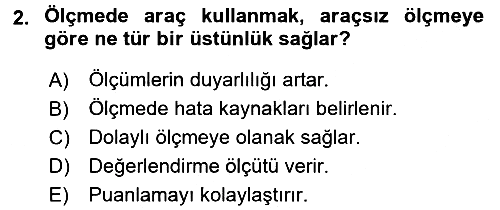 Ölçme Ve Değerlendirme 2016-2017 Ara Sınav - 2. soru