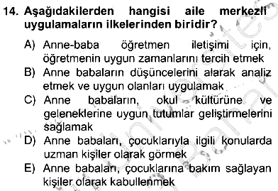 Özel Eğitim 2012-2013 Ara Sınav - 14. soru