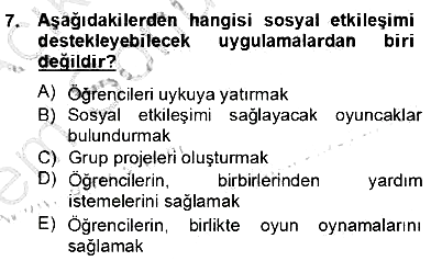 Özel Eğitim 2012-2013 Dönem Sonu Sınavı - 7. soru