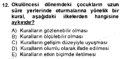 Özel Eğitim 2013-2014 Dönem Sonu Sınavı - 12. soru