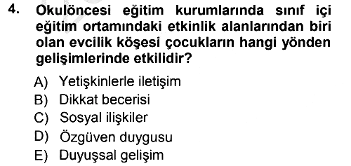 Özel Öğretim Yöntemleri 1 2012-2013 Ara Sınav - 4. soru