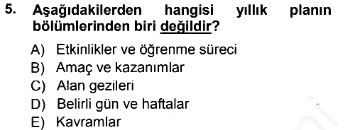 Özel Öğretim Yöntemleri 1 2012-2013 Dönem Sonu Sınavı - 5. soru