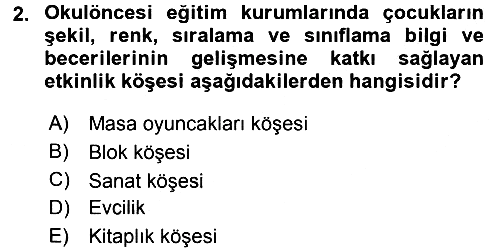 Özel Öğretim Yöntemleri 1 2016-2017 Dönem Sonu Sınavı - 2. soru