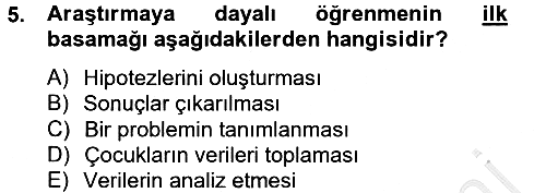 Özel Öğretim Yöntemleri 2 2012-2013 Ara Sınav - 5. soru