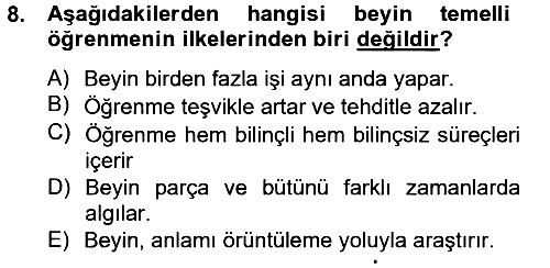 Özel Öğretim Yöntemleri 2 2012-2013 Ara Sınav - 8. soru
