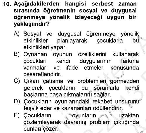 Özel Öğretim Yöntemleri 2 2012-2013 Ara Sınav - 10. soru