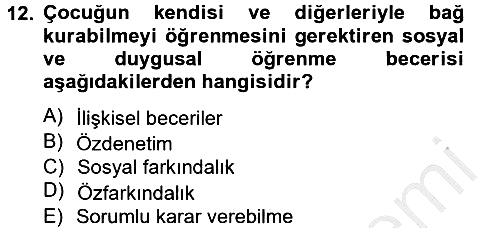 Özel Öğretim Yöntemleri 2 2012-2013 Ara Sınav - 12. soru