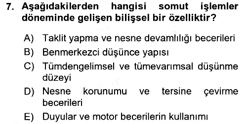 Özel Öğretim Yöntemleri 2 2015-2016 Ara Sınav - 7. soru
