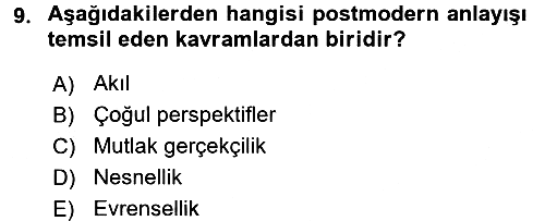 Özel Öğretim Yöntemleri 2 2015-2016 Ara Sınav - 9. soru