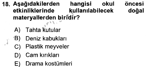 Özel Öğretim Yöntemleri 2 2016-2017 Ara Sınav - 18. soru