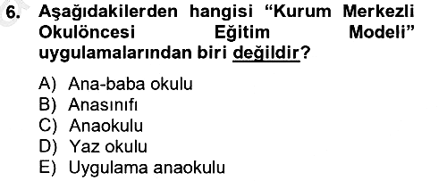 Türk Eğitim Tarihi 2012-2013 Ara Sınav - 6. soru