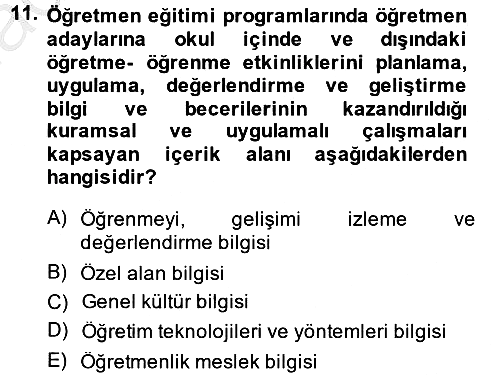 Türk Eğitim Tarihi 2013-2014 Ara Sınav - 11. soru