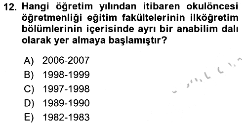 Türk Eğitim Tarihi 2016-2017 Ara Sınav - 12. soru