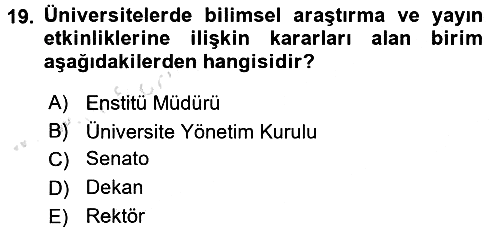 Türk Eğitim Tarihi 2016-2017 Dönem Sonu Sınavı - 19. soru