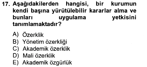 Türk Eğitim Tarihi 2013-2014 Tek Ders Sınavı - 17. soru