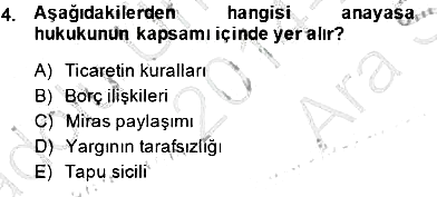 Anayasa 1 2014-2015 Ara Sınav - 4. soru