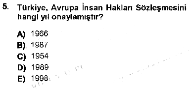 Anayasa 1 2012-2013 Dönem Sonu Sınavı - 5. soru