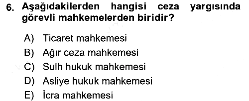 Hukukun Temel Kavramları 1 2017-2018 3 Ders Sınavı - 6. soru