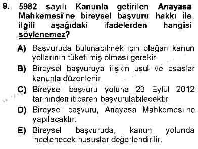 Hukukun Temel Kavramları 1 2012-2013 Tek Ders Sınavı - 9. soru