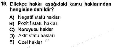 Hukukun Temel Kavramları 1 2012-2013 Tek Ders Sınavı - 16. soru