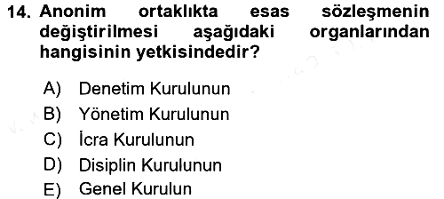 Hukukun Temel Kavramları 2 2017-2018 Ara Sınav - 14. soru