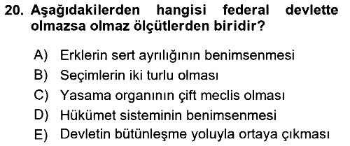 Hukukun Temel Kavramları 2 2018-2019 Ara Sınav - 20. soru