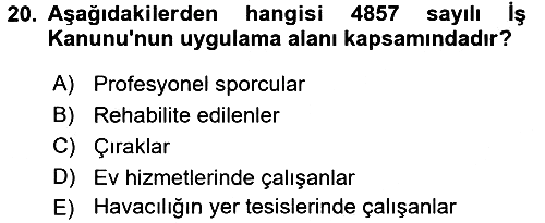 Hukukun Temel Kavramları 2 2017-2018 Dönem Sonu Sınavı - 20. soru