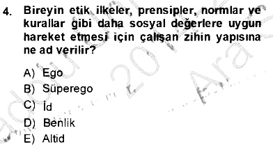 Kriminoloji 2014-2015 Ara Sınav - 4. soru
