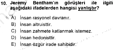 Kriminoloji 2015-2016 Ara Sınav - 10. soru