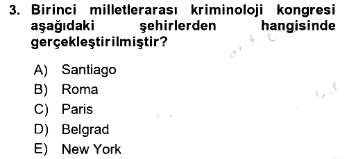 Kriminoloji 2022-2023 Ara Sınav - 3. soru