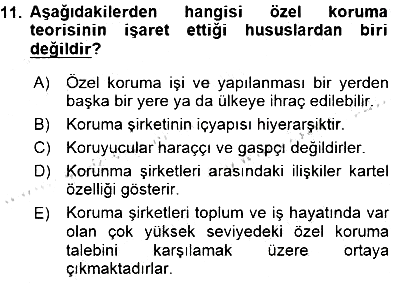 Kriminoloji 2015-2016 Dönem Sonu Sınavı - 11. soru