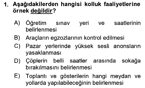 Özel Güvenlik Hukuku 1 2022-2023 Dönem Sonu Sınavı - 1. soru
