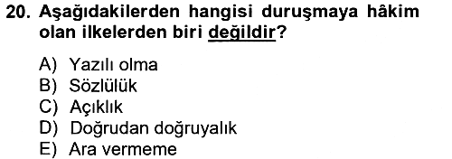 Temel Ceza Muhakemesi Hukuku Bilgisi 2012-2013 Dönem Sonu Sınavı - 20. soru