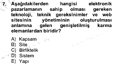 E-Perakendecilik 2012-2013 Ara Sınav - 7. soru