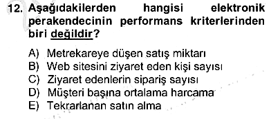 E-Perakendecilik 2012-2013 Ara Sınav - 12. soru