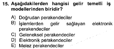 E-Perakendecilik 2012-2013 Ara Sınav - 15. soru