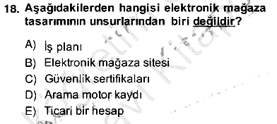 E-Perakendecilik 2013-2014 Ara Sınav - 18. soru