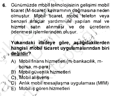 E-Perakendecilik 2014-2015 Ara Sınav - 6. soru