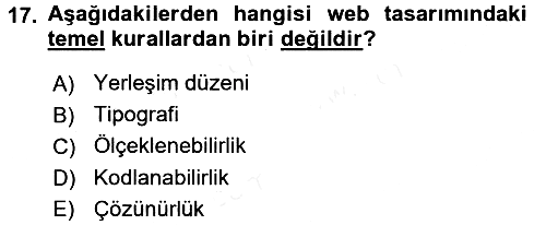 E-Perakendecilik 2015-2016 Ara Sınav - 17. soru
